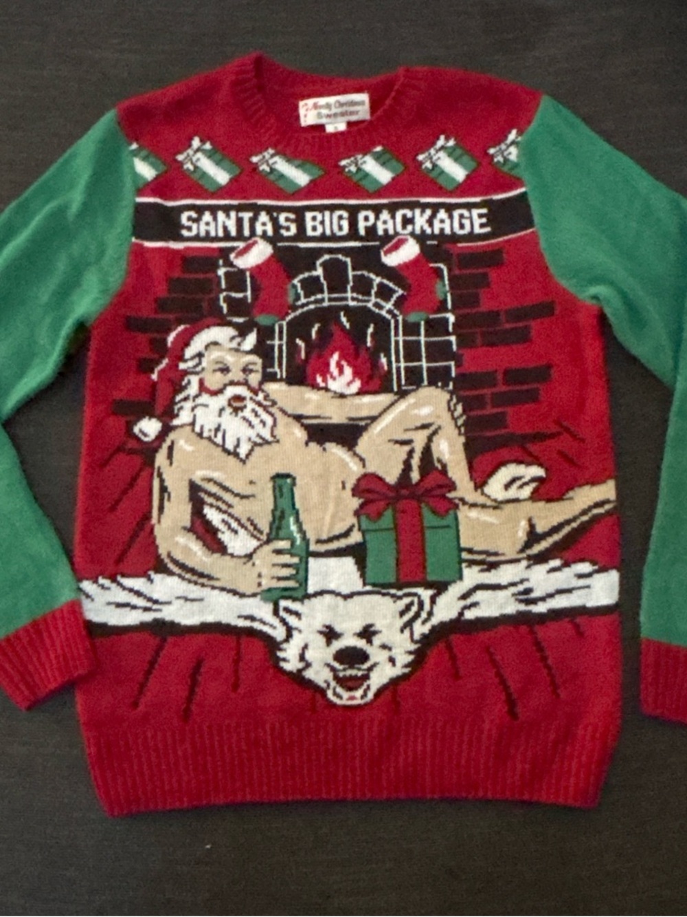 Ugly Christmas Sweater 'Santa's Big Package'